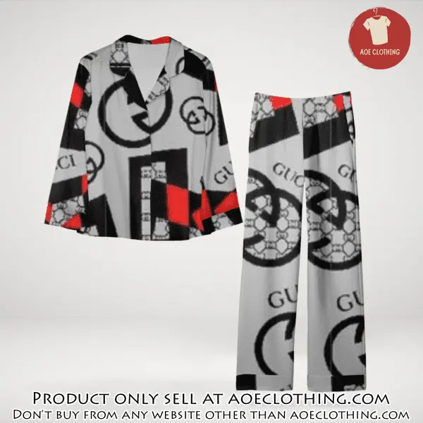 Trending luxury gc satin pajama set pjs1052 aoe2600992